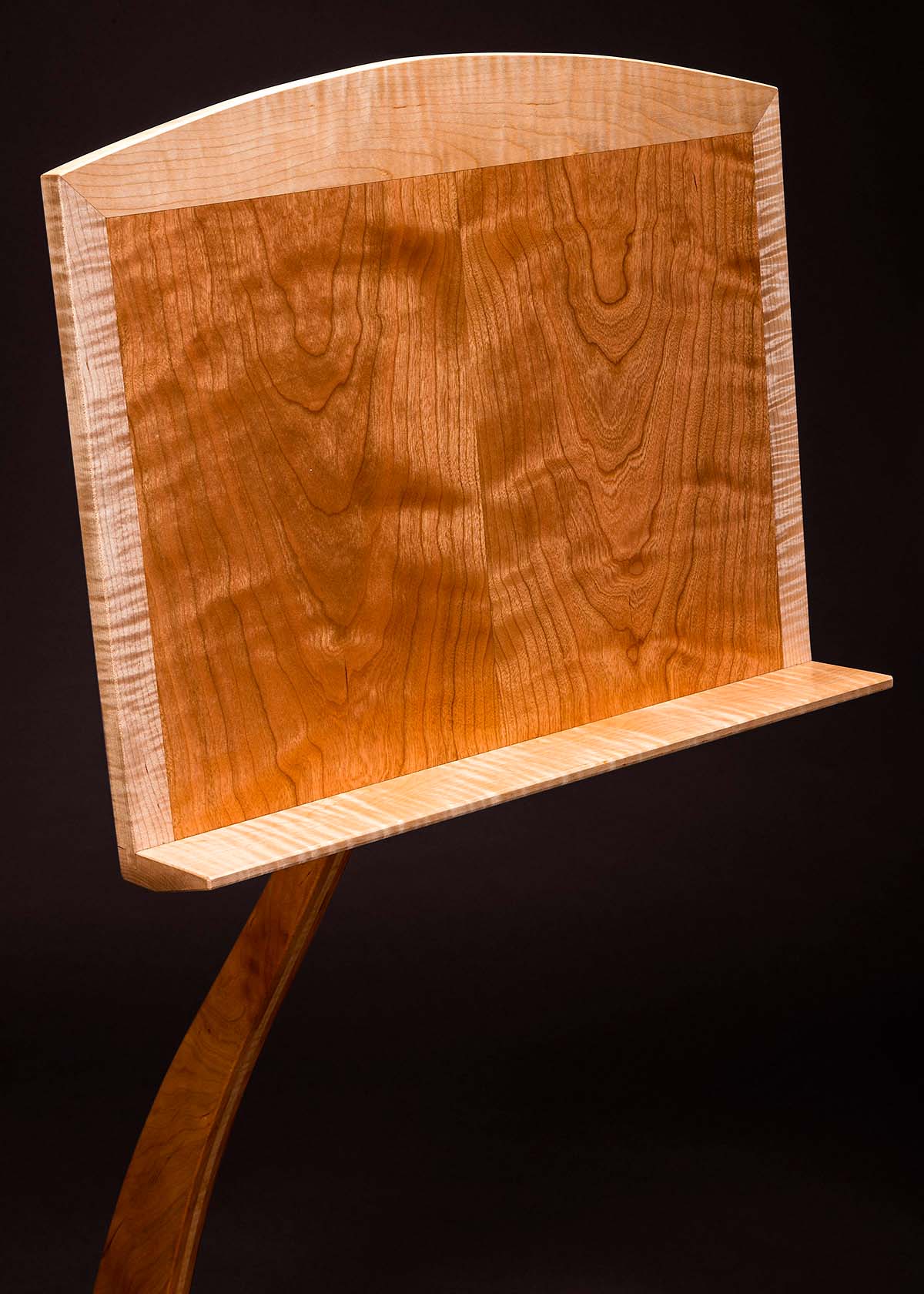 Music Stand - Cherry with Curly Maple